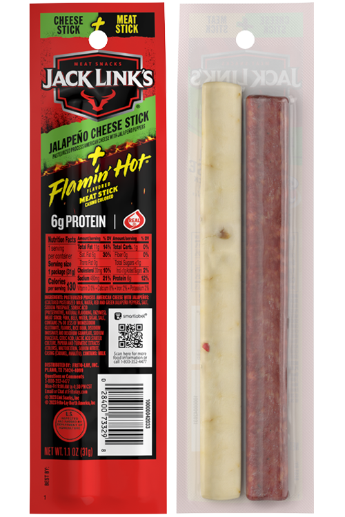 Bag of Jalapeno Cheese Stick and Flamin’ Hot® Flavored Meat Stick Combo